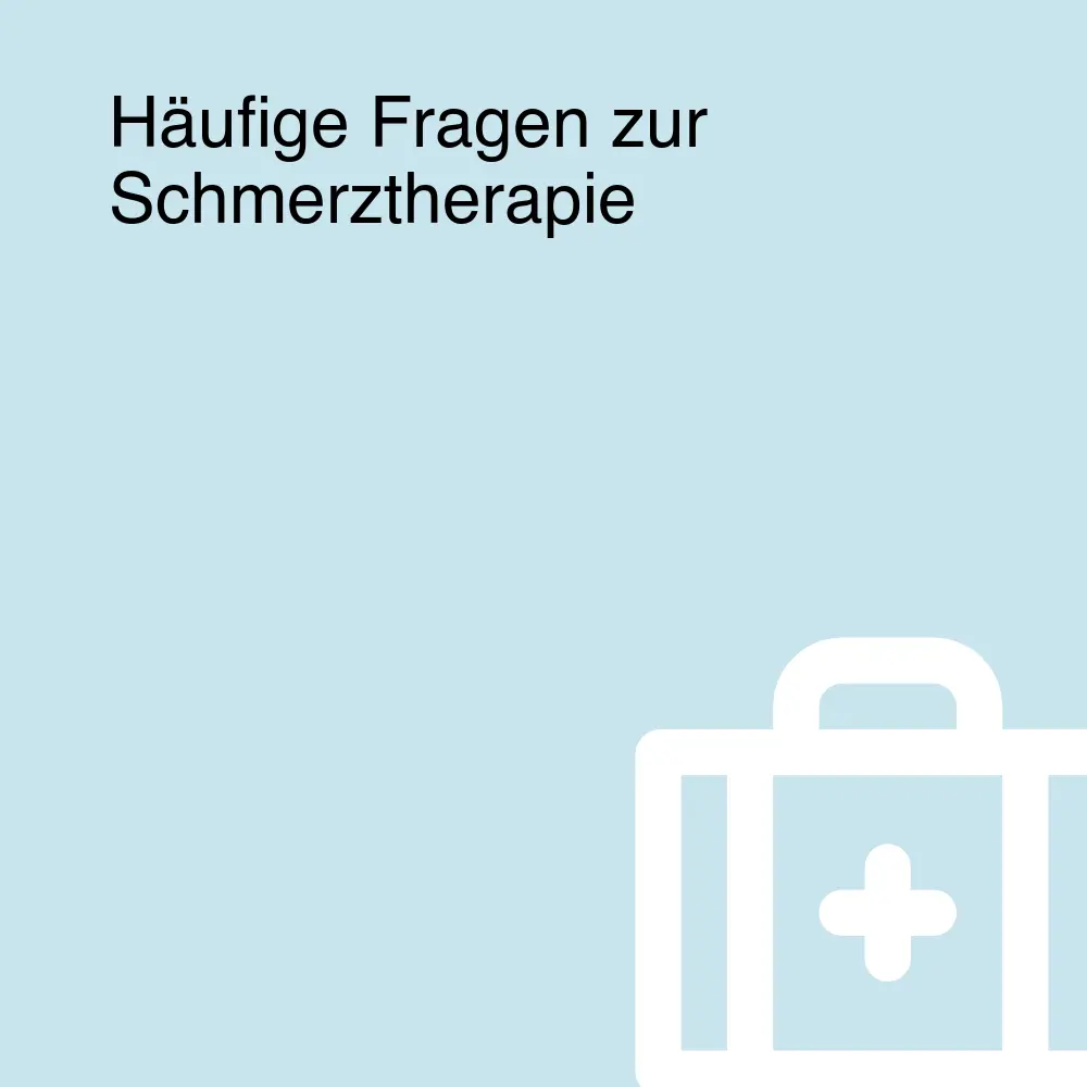 Häufige Fragen zur Schmerztherapie