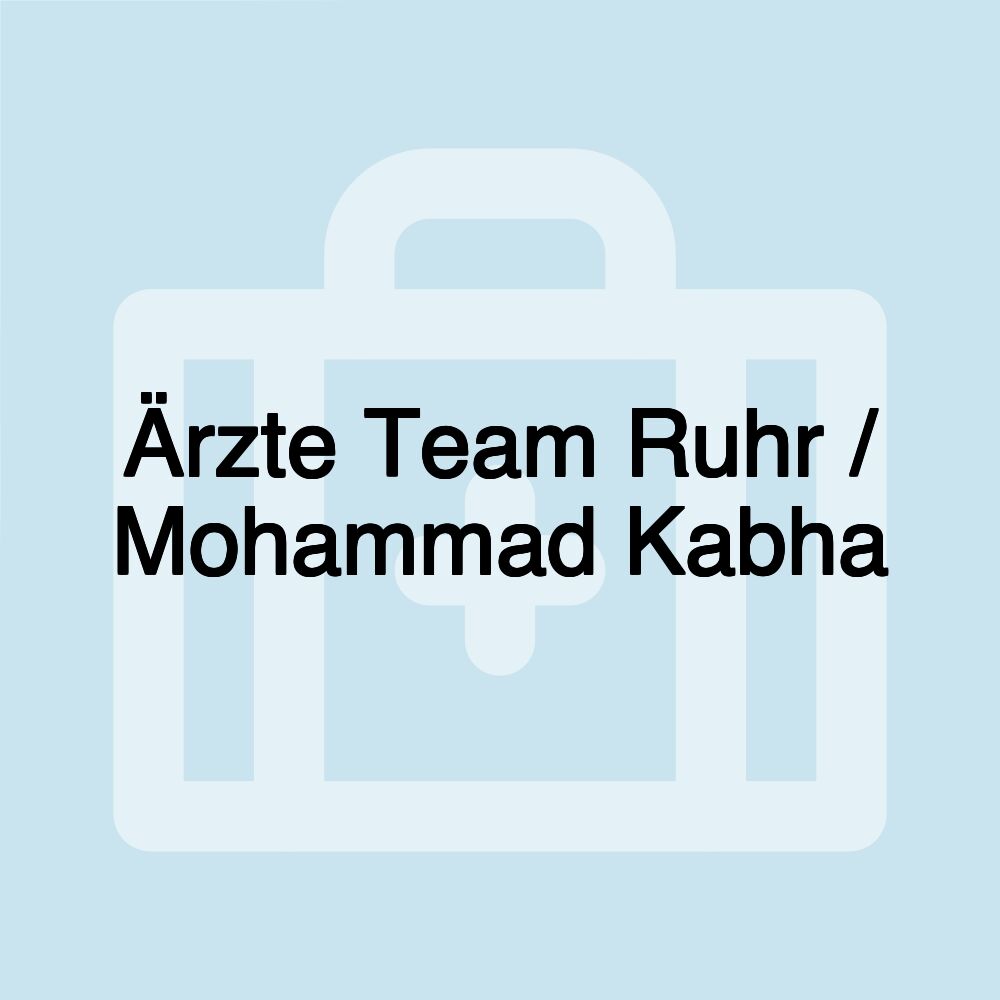 Ärzte Team Ruhr / Mohammad Kabha Ärzte Team Ruhr / Mohammad Kabha