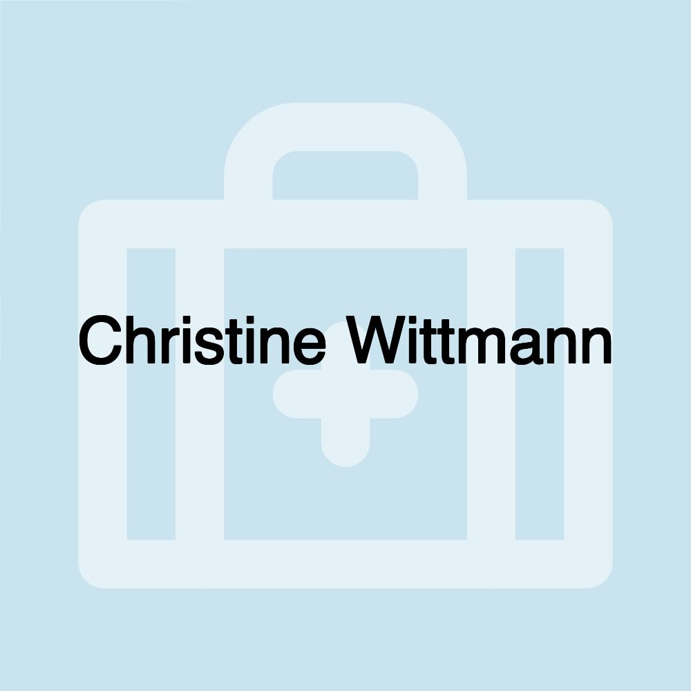 Christine Wittmann Christine Wittmann