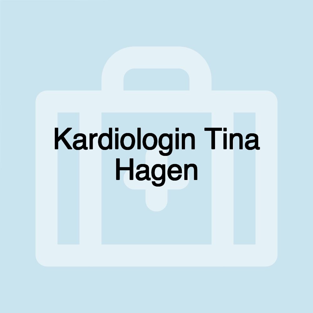 Kardiologin Tina Hagen Kardiologin Tina Hagen