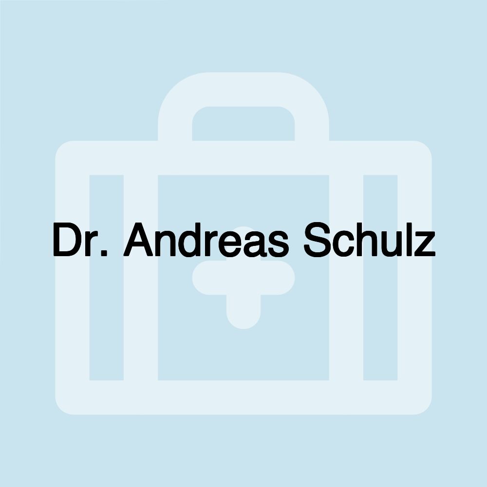 Dr. Andreas Schulz Dr. Andreas Schulz