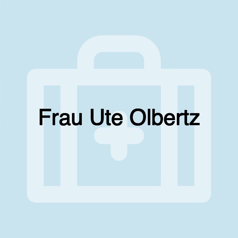 Frau Ute Olbertz Frau Ute Olbertz