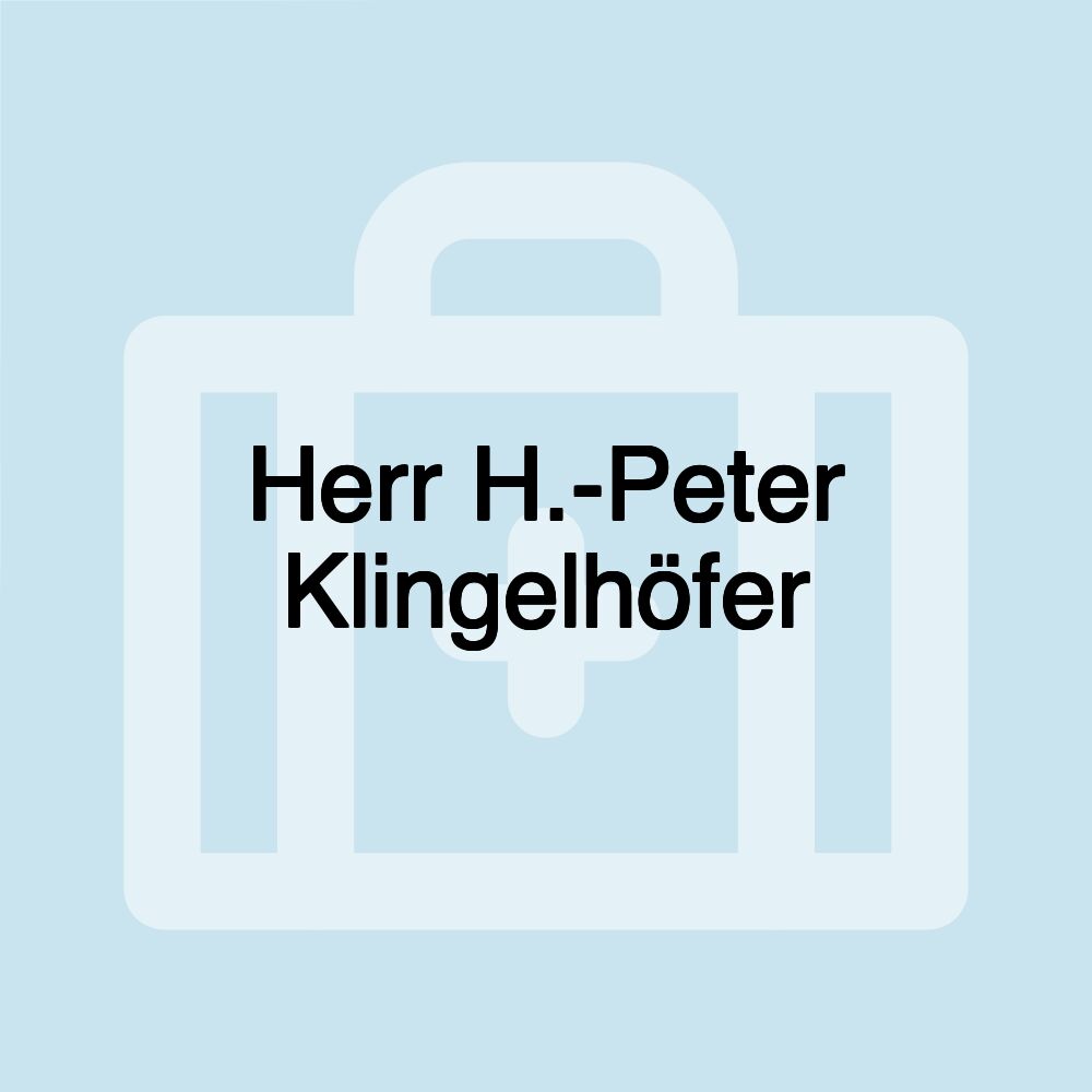 Herr H.-Peter Klingelhöfer