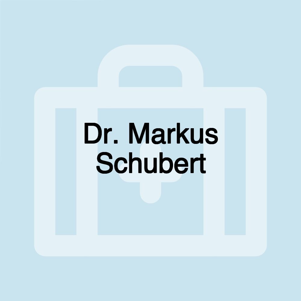 Herr Dr. med. dent. Markus Schubert