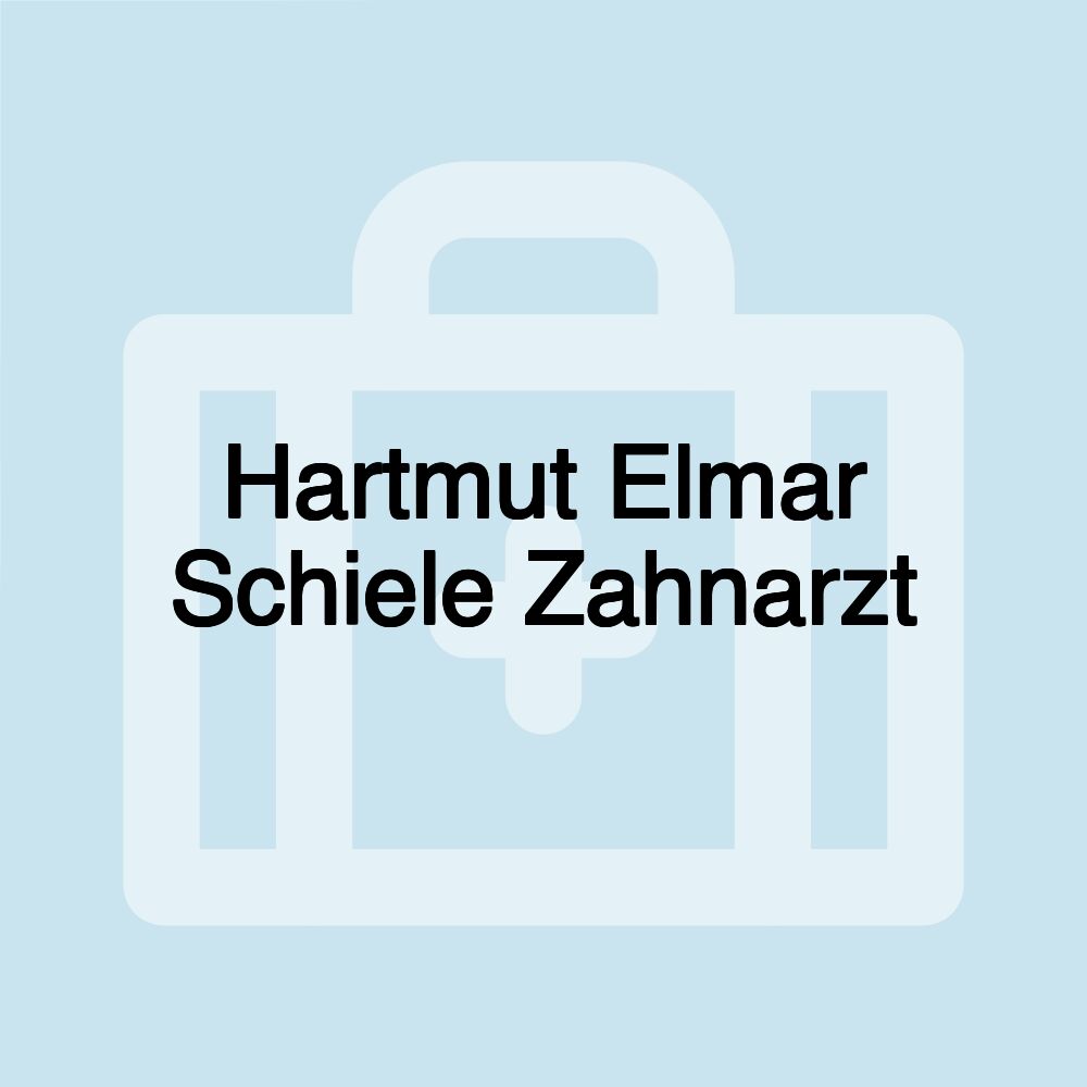 Hartmut Elmar Schiele Zahnarzt Hartmut Elmar Schiele Zahnarzt
