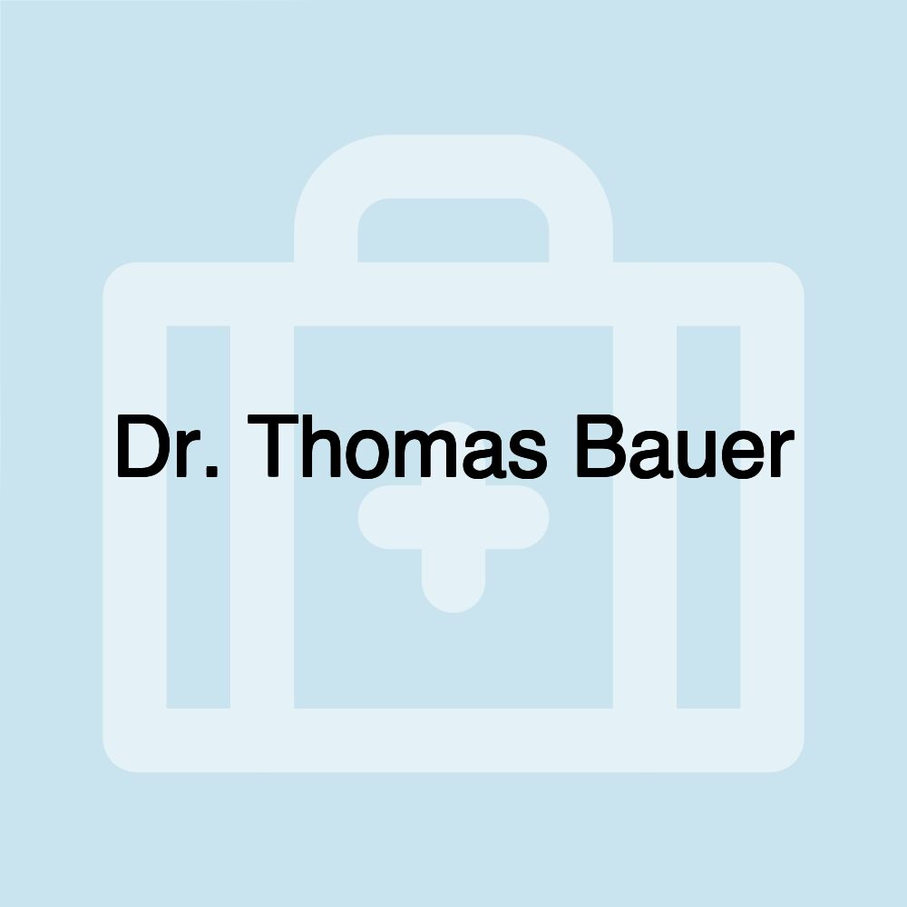 Dr. Thomas Bauer Dr. Thomas Bauer