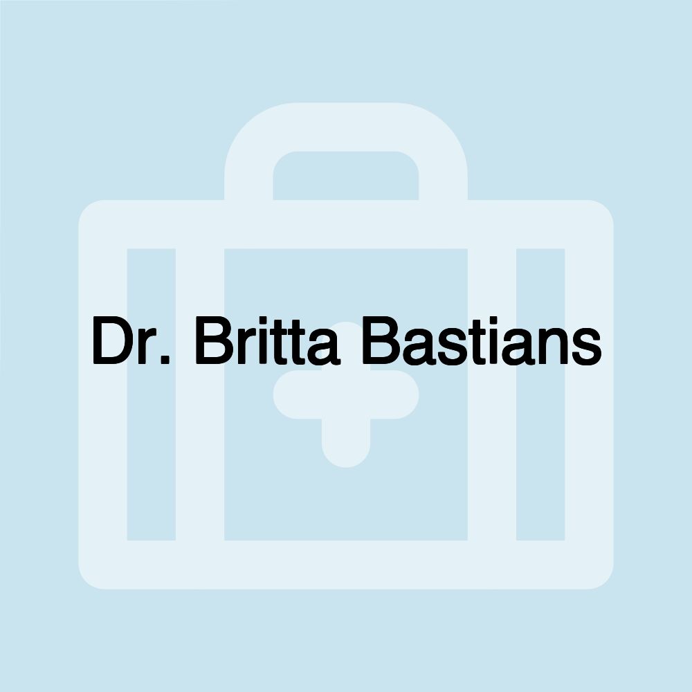 Dr. Britta Bastians Dr. Britta Bastians