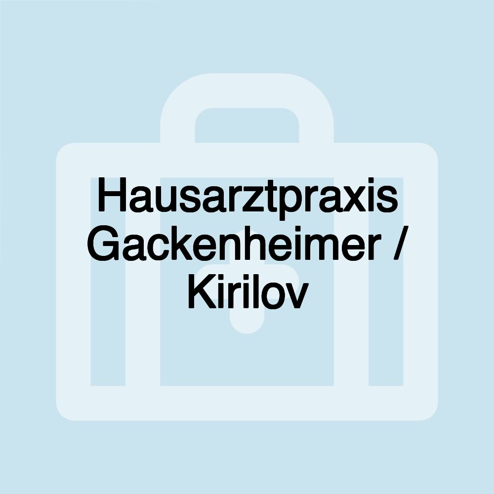Hausarztpraxis Gackenheimer / Kirilov Hausarztpraxis Gackenheimer / Kirilov