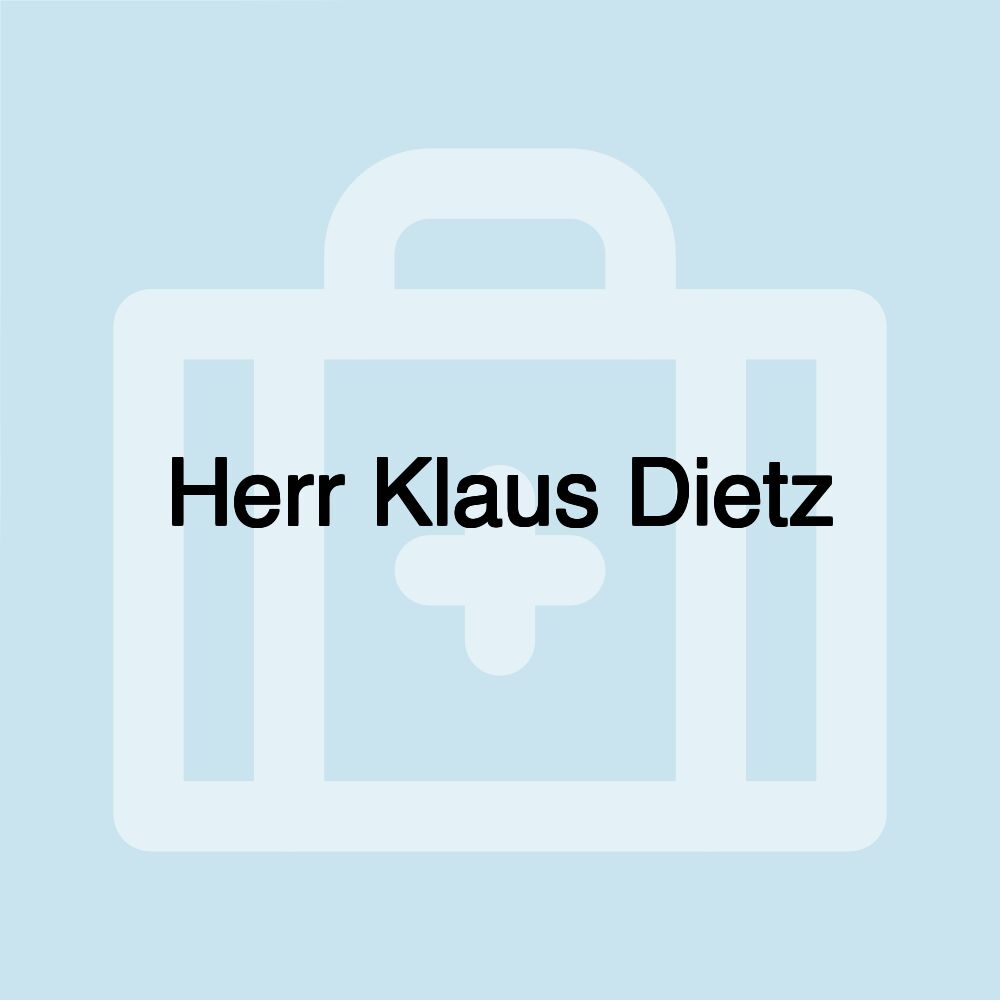 Herr Klaus Dietz