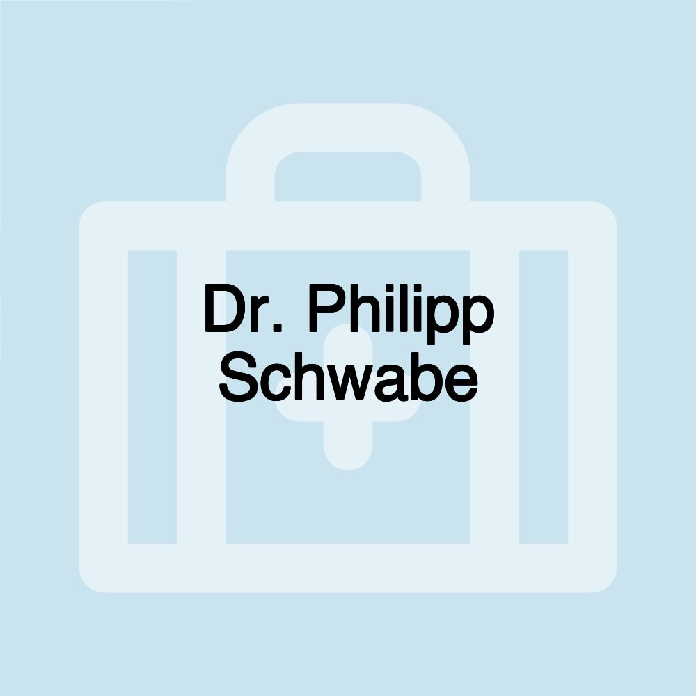 Dr. Philipp Schwabe Dr. Philipp Schwabe